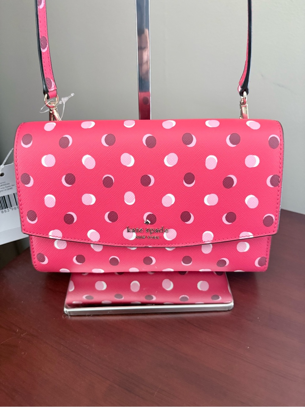 kate spade Laurel Way Winni Fiesta Dot Leather Crossbody - NWT